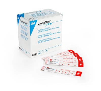 3m? 監(jiān)視器mark? 9861a時(shí)間溫度顯示儀，10°c/50°f，記錄時(shí)間2周，每箱500個(gè)。